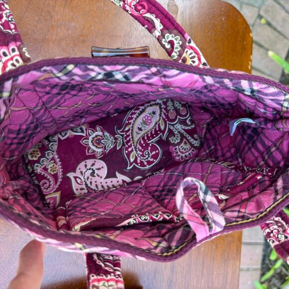 Vera Bradley 4 Piece Set Bag Makeup Bag Change Purse And Wallet Pink Red Floral - Picture 11 of 15